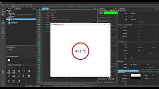 QT Creator and QT designer  Serial Communication Temperature Sensor Simple UI Design [upl. by Anaiad]