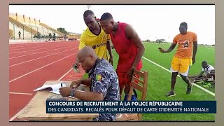 Concours de recrutement à la Police Républicaine  Des Candidats recalés pour défaut de Carte [upl. by Eicyac884]