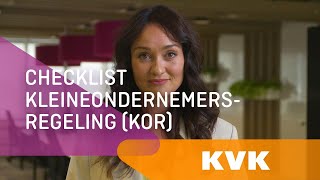 Checklist kleineondernemersregeling KOR  KVK [upl. by Luben209]