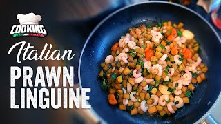 The BEST Prawn Linguine Italian Recipe by Cooking With an Italian [upl. by Rediah]