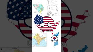 Democrats or Republicans downfall of countryballs shorts korea india serbia bosnia memes [upl. by Odranoel]