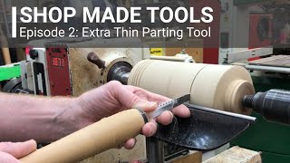 Woodturning  Make an extra thin parting tool its basically FREE [upl. by Standish]