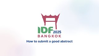 IDF World Diabetes Congress 2025  How to submit a good abstract [upl. by Damahom]