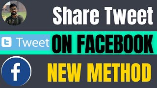 How to share tweet on Facebook 2024  twitter to facebook [upl. by Ehav]