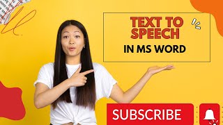 Speak text in Word Ms word text to speech readerHow to make voice to text in ms word [upl. by Trebma95]