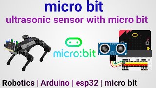 Ultrasonic sensor Distance measurement with micro bit programming [upl. by Gardell]