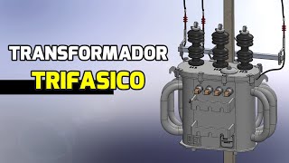 Partes y Funcionamiento del Transformador Trifásico  Bien Explicado 3D [upl. by Mraz]