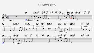 CHRISTMAS SONG  CHORDS  GUITAR  PIANO  BASS  JAZZ STANDARD  REALBOOK  PLAY ALONG [upl. by Sadnac]