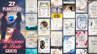 💕 INVITACIONES DE BODA 💖 PARA EDITAR EN WORD  DESCARGA GRATIS [upl. by Niraj]