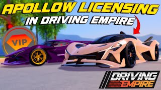 New Apollo LICENSING In Driving Empire Full Overview [upl. by Pesvoh746]