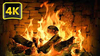 🔥 Relaxing FIREPLACE 3 Hours with Burning Logs and Crackling Fire Sounds for Stress Relief 4K UHD [upl. by Oppen125]