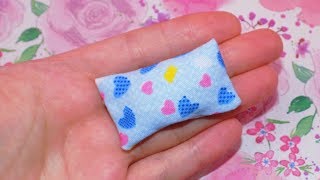 DIY Miniature Pillow  How to Make Miniature Things [upl. by Dyol]