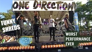 One Direction  Drag Me Down Worst Performance Ever Shreds [upl. by Alhan610]