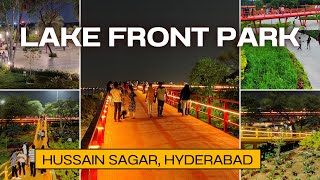 Lake Front Park Necklace Road Hussain Sagar Hyderabad  Beautiful Park New Attraction in Hyderabad [upl. by Gherardi]