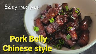 Pork belly Glazed pork belly Chinese style pork belly recipe honey glazed pork easy recipie [upl. by Burt458]