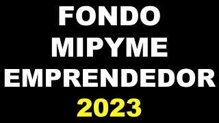 FONDO MIPYME EMPRENDEDOR 2023  Se aprobaron fondos no reembolsables para apoyo a negocios [upl. by Merari]