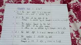 Divisibility Rules 2 to 7 like mathematics subscribe support 💫 [upl. by Mayman]