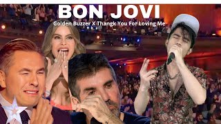 Americas Got Talent All the Judges Cry Shocked Amazed Hearing Bon Jovi Song Parody [upl. by Ahsekat730]