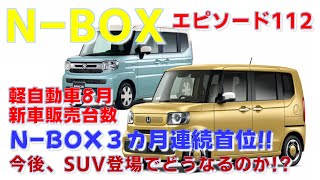 NBOX ep112 軽自動車新車販売台数８月速報 NBOX3カ月連続首位 [upl. by Sira]