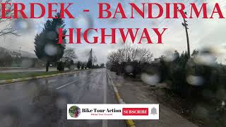 Cycling on Erdek  Bandırma Highway  January 2024  4K [upl. by Anahsor]