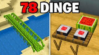 78 DINGE in MINECRAFT die du wirklich BAUEN kannst [upl. by Anirbed]