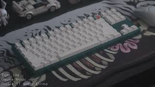 Tiger Lite  Durock T1 Silent Shrimp  Typing Test [upl. by Rramo]