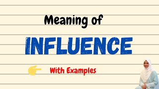 Daily vocabulary  Influence Meaning  Vocabgram [upl. by Caddaric162]