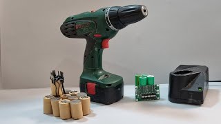 NiCd to Lithium Battery Conversion  NiCd Battery Repair  BMSBosch cordless drill 144V PSR VE2 [upl. by Imar261]