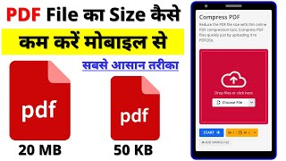 How to compress pdf file size in mobile  pdf ka size kaise kam kare  how to reduce pdf file size [upl. by Acinod]