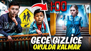 OKULDA GİZLİ BİR GECE GEÇİRMEK  yakalandık [upl. by Athena564]