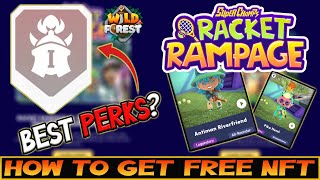 Racket Rampage  How to get FREE NFT  WildForest Best Perks Play to earn Game For mobile [upl. by Alper579]