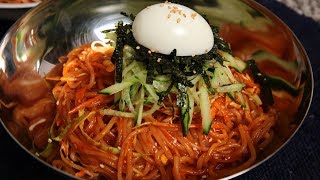 Spicy Chewy Noodles Jjolmyeon 쫄면 [upl. by Anoel]