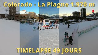 LA PLAGNE  PARADISKI ⏩ TIMELAPSE 49J30SEC [upl. by Ynabla]