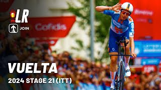 Roglic goes for 4  Vuelta a España 2024 Stage 21 ITT  Lanterne Rouge x JOIN Cycling [upl. by Kenney]