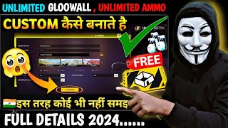 CUSTOM कैसे बनाते हैं 2024  FREE FIRE CUSTOM KAISE BANATE HAI  HOW TO CREATE CUSTOM IN FREE FIRE [upl. by Lessirg658]