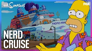 Homer Gets Tricked Into Going on a “Nerd Cruise” Ft Taika Waititi  The Simpsons [upl. by Orlanta396]