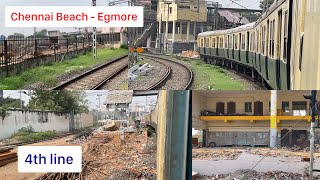 Single Line for MRTS Chennai Beach  Egmore 4th line update [upl. by Mayberry]