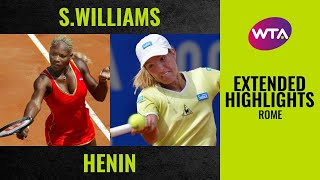 Serena Williams vs Justine Henin  Extended Highlights  Final Set  2002 Rome Final [upl. by Egag]