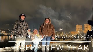 Oslo Norway Fireworks 2022 Happy New Year To all [upl. by Ennairb]