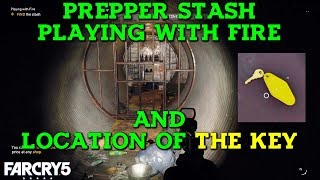 Playing with Fire Prepper Stash and Key Location  Far Cry 5 Gameplay Lets Play  PS4 [upl. by Jackson]