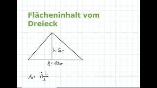 Dreieck  Flächeninhalt berechnen  Mathematik einfach erklärt [upl. by Longmire831]