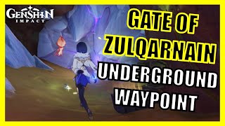 How to Unlock Gate of Zulqarnain Underground Waypoint Gray Crystal Wall  Genshin Impact [upl. by Ednutabab]