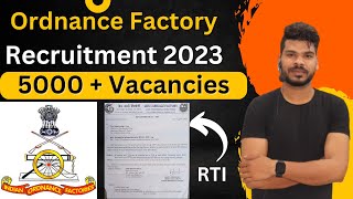 Ordnance Factory Recruitment 2023  Ordnance Factory5000  Vacancies [upl. by Nerag]