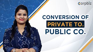 Conversion of Private Company Into a Public Company  Procedure  Corpbiz Advisors [upl. by Luoar302]