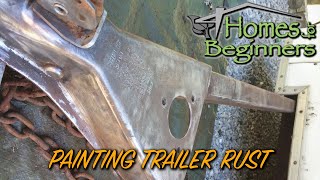 How to Clean and Paint a Rusty Trailer Frame [upl. by Erdreid]