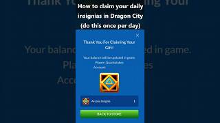 How to Claim a FREE Insignia Every Day in Dragon City Arcana Judgement Collection [upl. by Ossy451]