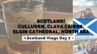 Scotland Travel Vlogs  Day 7  CULLODEN ELGIN CATHEDRAL CLAVA CAIRNS CRUDENS BAY [upl. by Sidnala852]