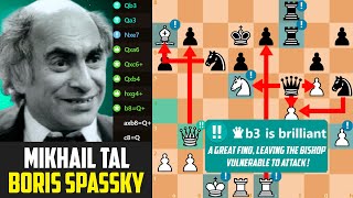 2 Brilliant Moves by Mikhail Tal is a Genius Tal vs Boris Spassky  Blitz 1988 [upl. by Sheff]