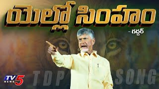 Yellow Singam  TDP NEW SONG 2024  Chandrababu  Nalgonda Gaddar Narsanna  TV5 News [upl. by Ranger]