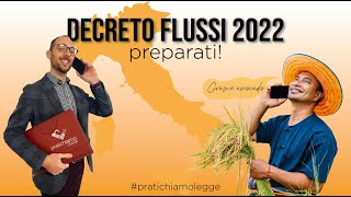 Decreto Flussi 2022 quando esce I Quali sono i documenti I Come fare la domanda I Pratichiamo Legge [upl. by Shanley945]